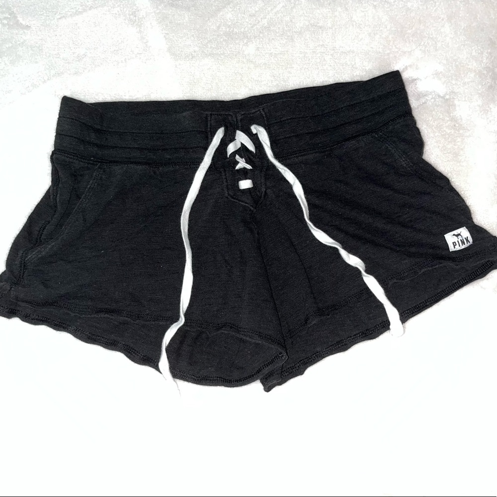 Black Lace-Up Shorts • PINK Victoria’s Secret
